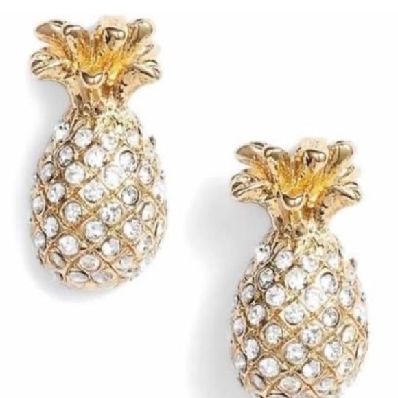 KATE SPADE BY THE POOL GOLD PAVE PINEAPPLE New With Tags Dust bag included - Picture 2 of 5